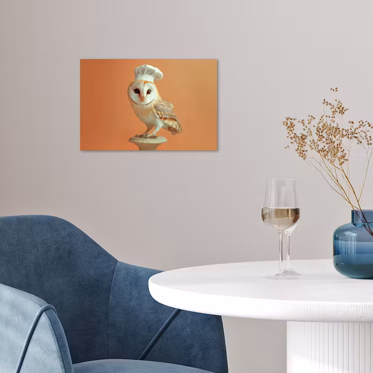Poster - Kerkuil - Koksmuts - Oranje - Vogel — 4