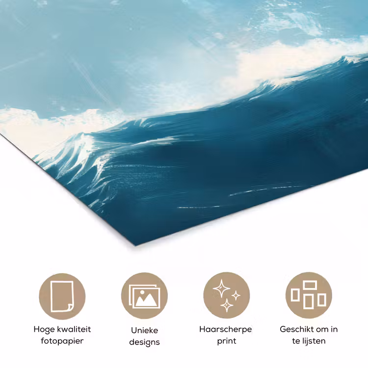 Poster - Kitesurfer - Oranje - Zee - Lucht — 5
