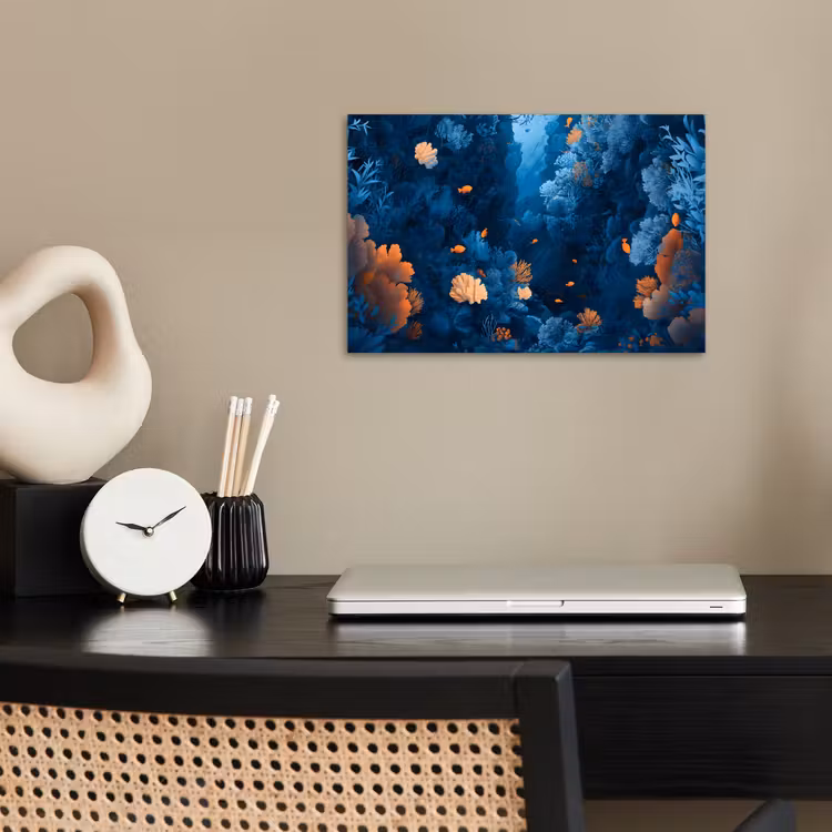 Poster - Koraalrif - Vissen - Oceaan - Blauw — 2