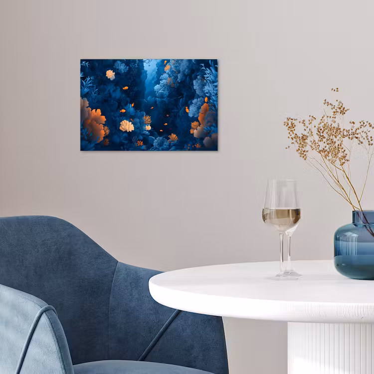 Poster - Koraalrif - Vissen - Oceaan - Blauw — 4