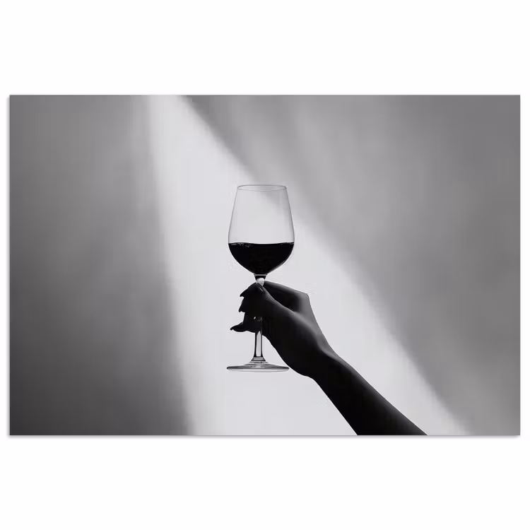 Poster - Lichtinval - Wijn - Rood - Glas — 1