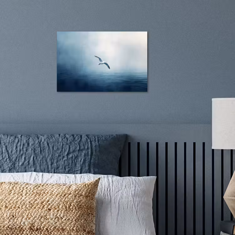 Poster - Meeuw - Wit - Zee - Mistig — 3