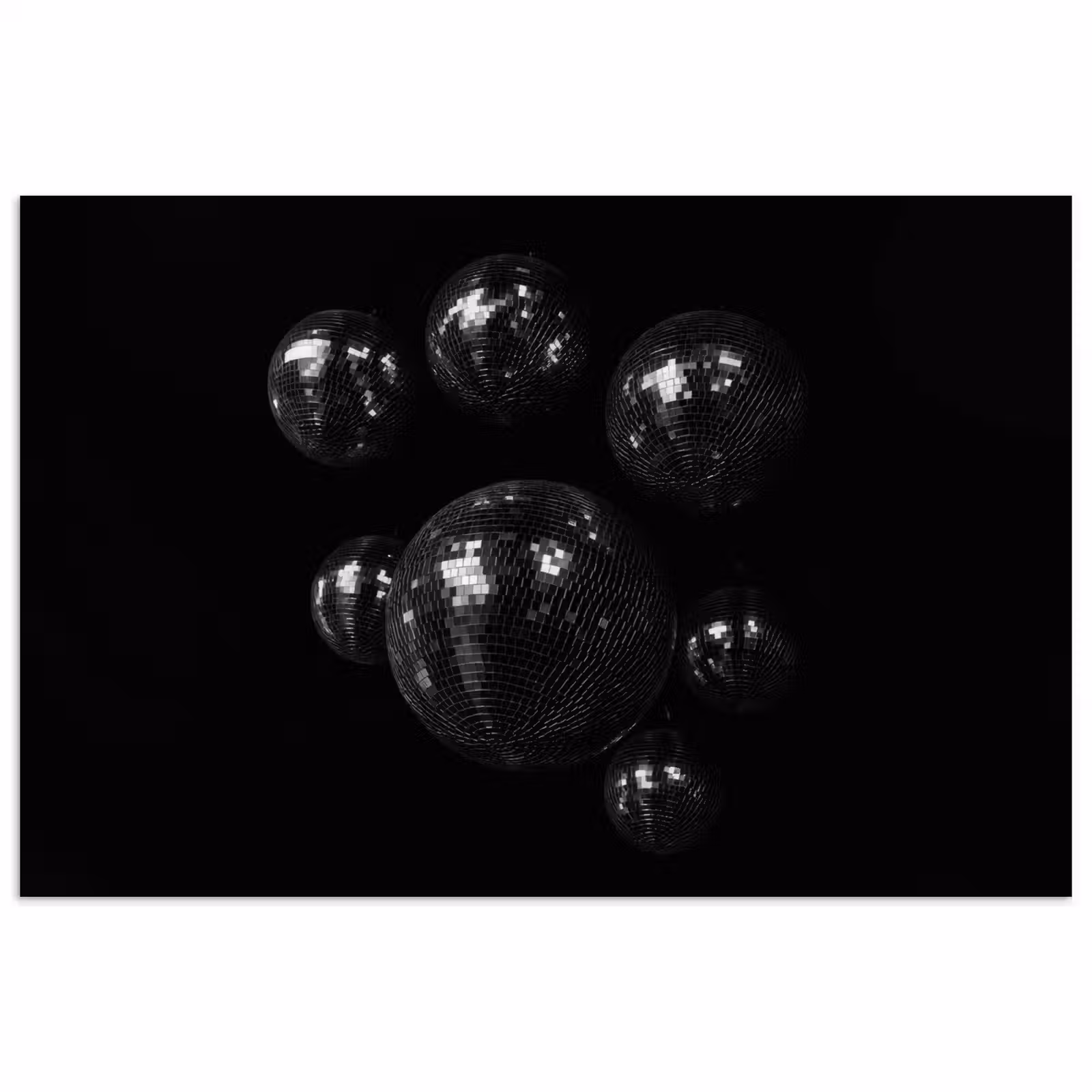 Poster - Discoballen - Minimalistisch - Zwart — 1