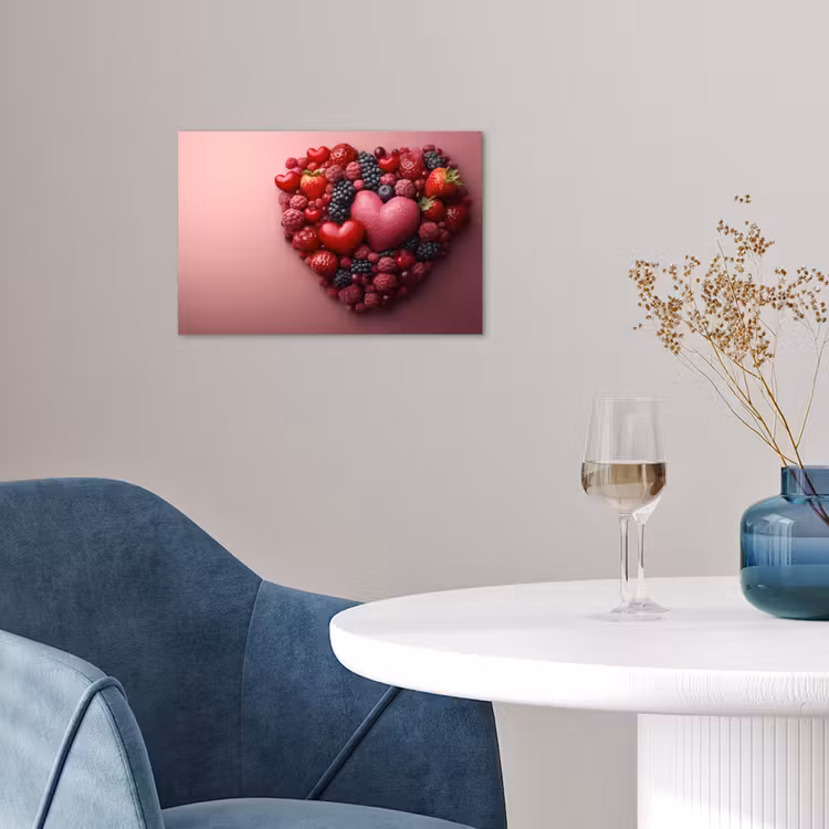 Poster - Fruit - Hartjes - Aardbeien - Frambozen - Bosbessen — 4