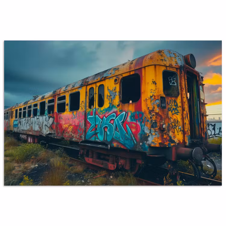 Poster - Graffiti - Trein - Street art - Verlaten — 1
