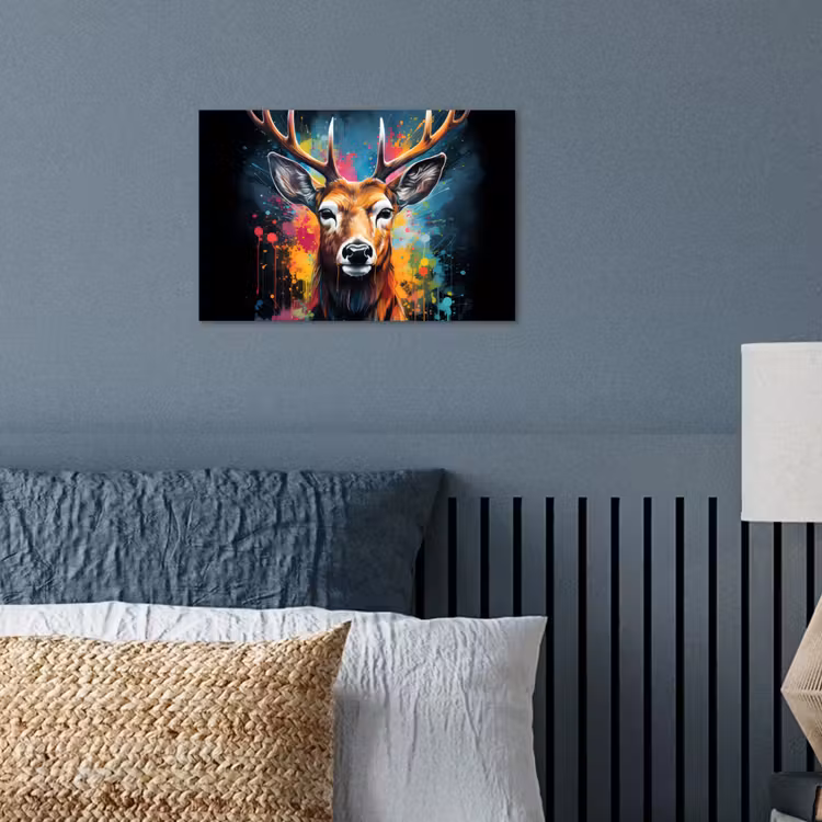 Poster - Hert - Graffiti - Dieren - Kleuren — 3