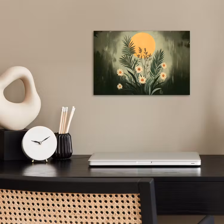 Poster - Bloemen - Bladeren - Zon - Groen — 2