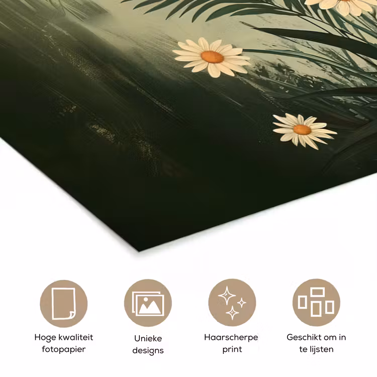 Poster - Bloemen - Bladeren - Zon - Groen — 5