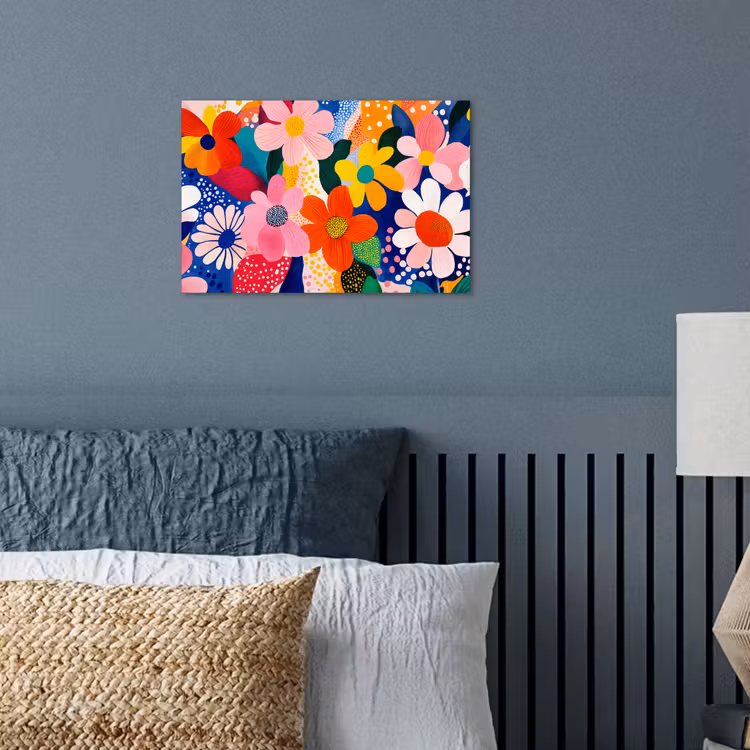 Poster - Bloemen - Kleurrijk - Stippen — 3