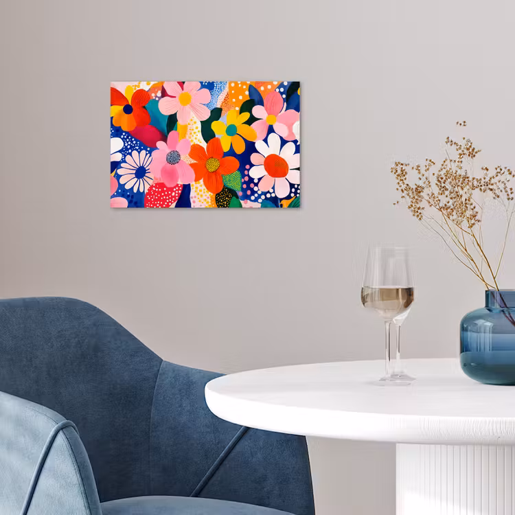 Poster - Bloemen - Kleurrijk - Stippen — 4