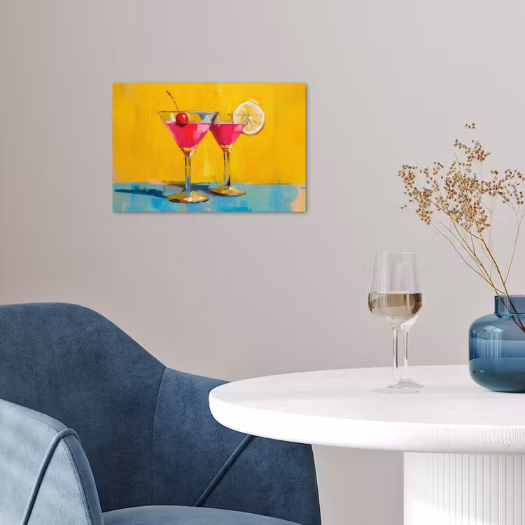 Poster - Glazen - Cocktail - Citroen - Kers — 4