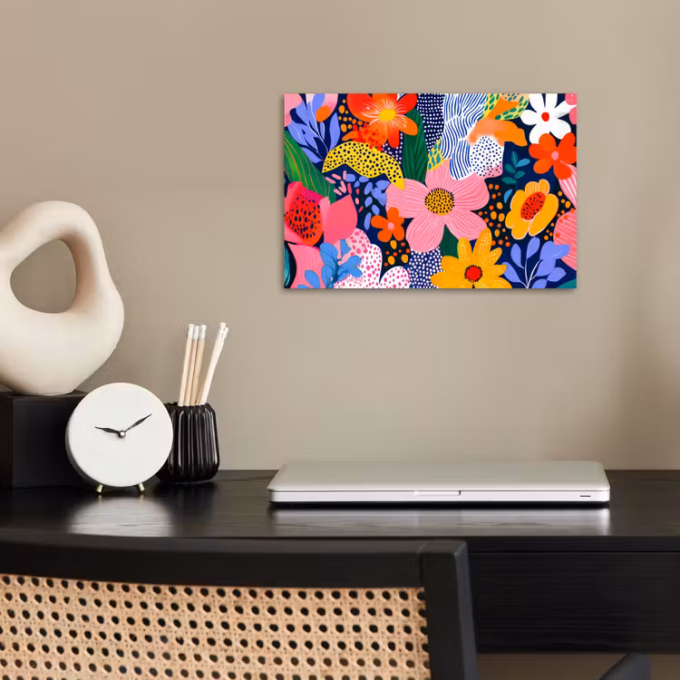 Poster - Kleurrijk - Bloemen - Abstract - Stippen — 2