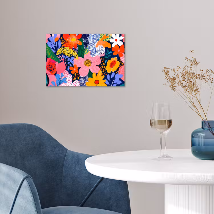 Poster - Kleurrijk - Bloemen - Abstract - Stippen — 4