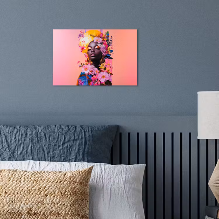 Poster - Kleurrijk - Bloemen - Vrouw - Zon — 3