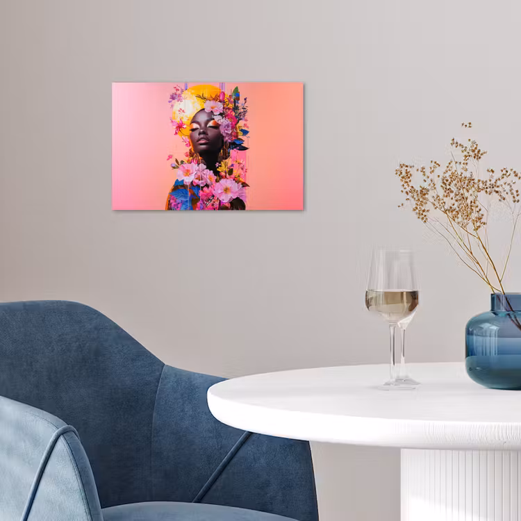 Poster - Kleurrijk - Bloemen - Vrouw - Zon — 4