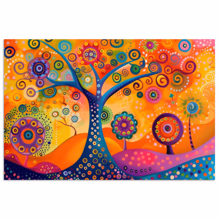Poster - Boom - Levensboom - Abstract - Kleurrijk — 1