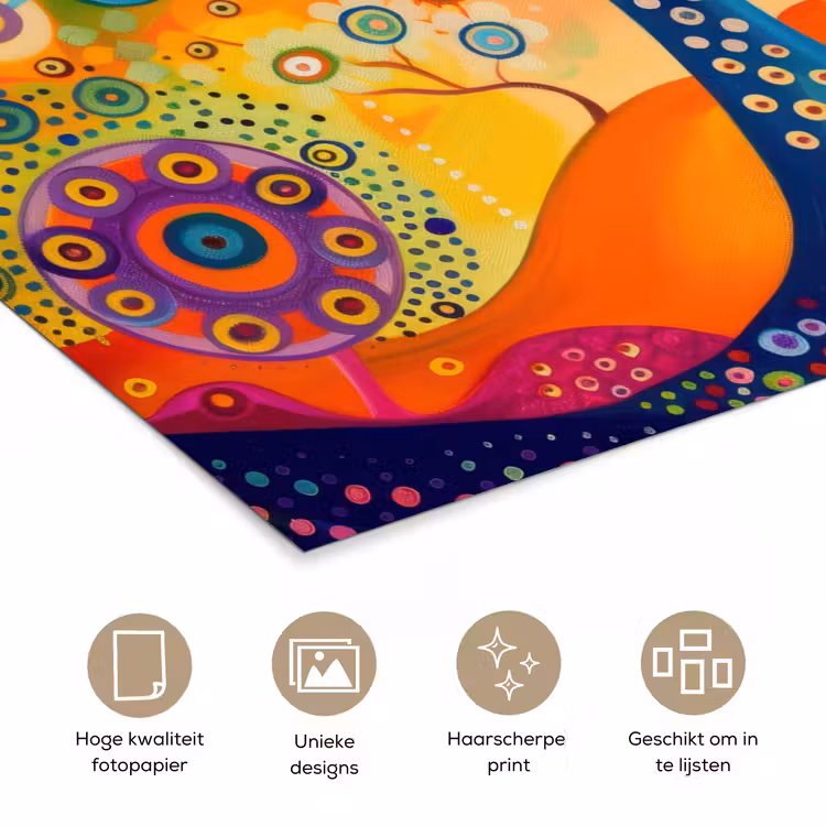 Poster - Boom - Levensboom - Abstract - Kleurrijk — 5