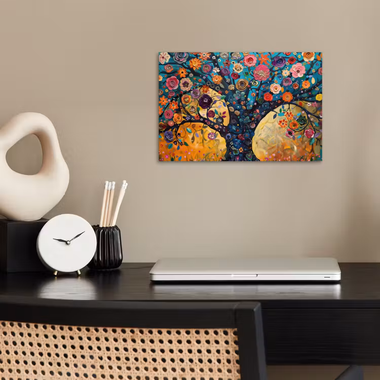 Poster - Boom - Levensboom - Kleurrijk - Bloemen - Modern — 2
