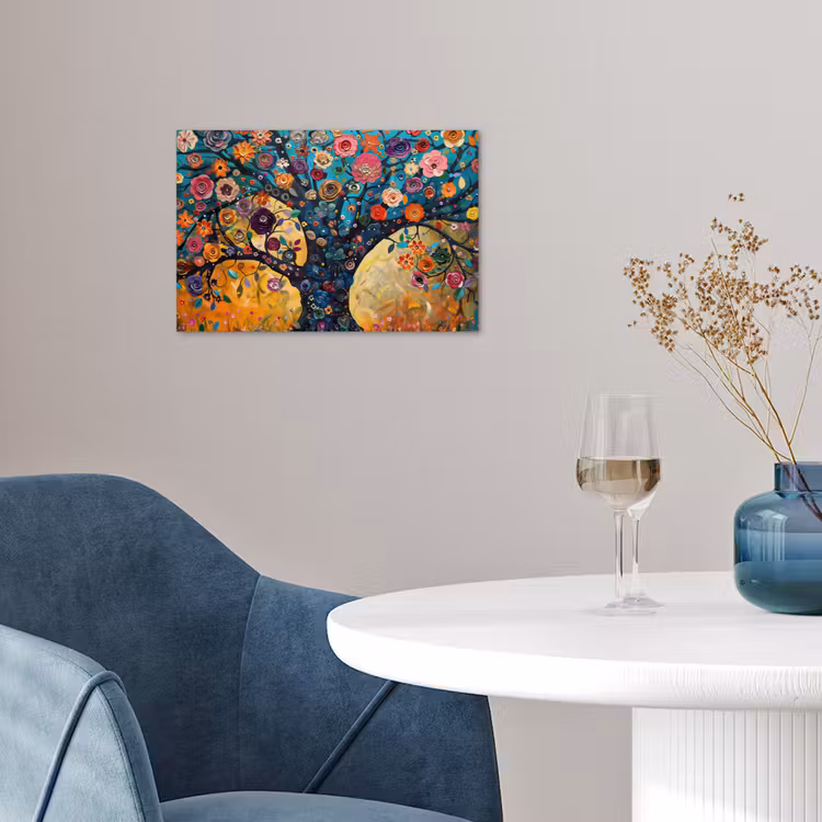 Poster - Boom - Levensboom - Kleurrijk - Bloemen - Modern — 4