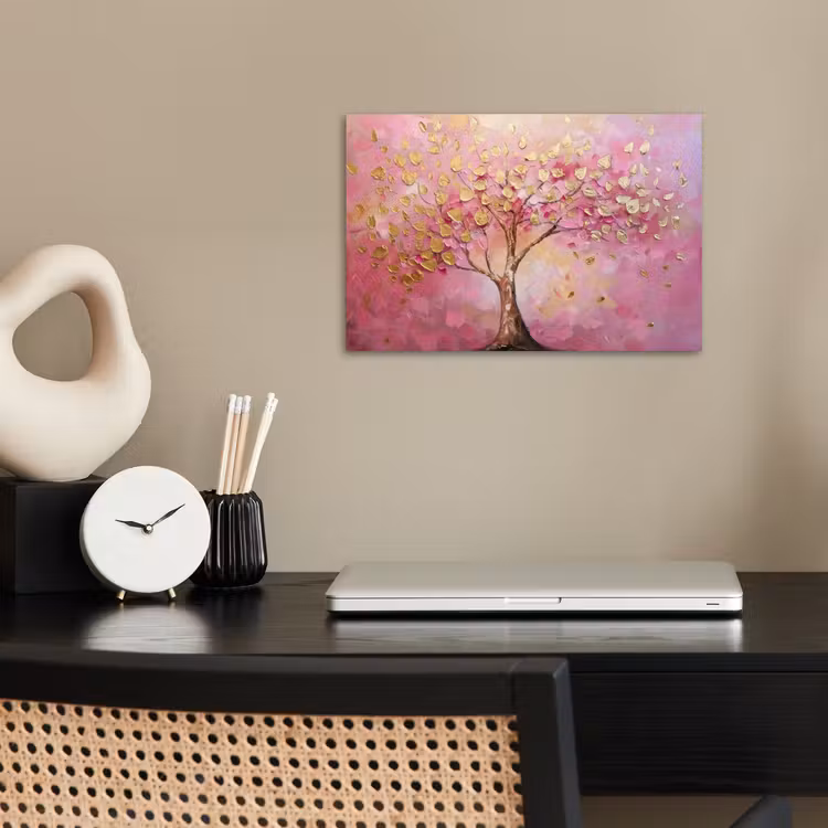 Poster - Boom - Roze - Goud - Modern — 2