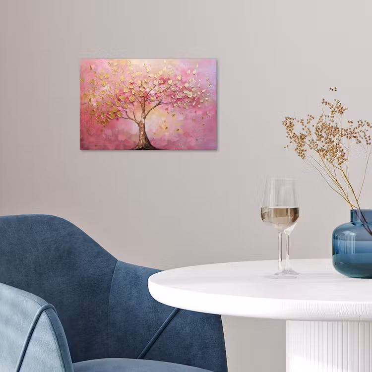 Poster - Boom - Roze - Goud - Modern — 4