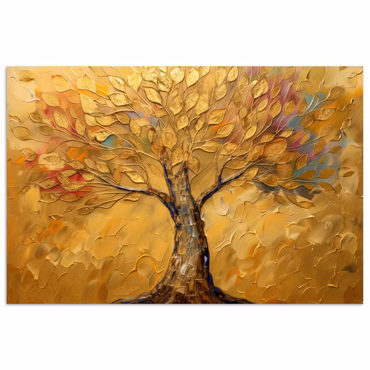 Poster - Goud - Boom - Abstract - Modern — 1