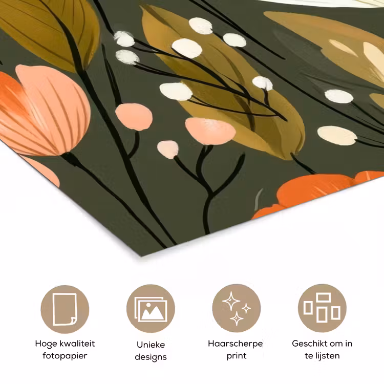 Poster - Bloemen - Illustratie - Groen — 5