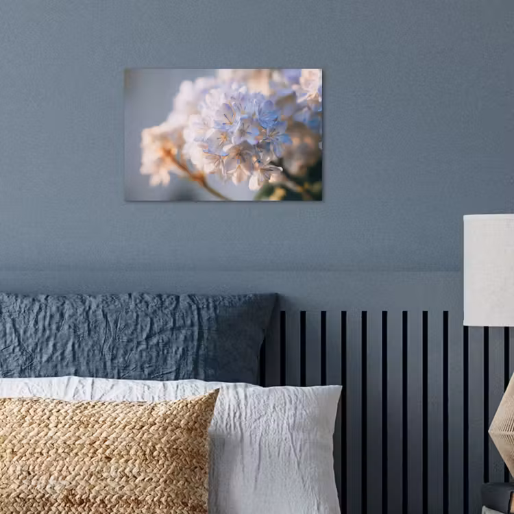 Poster - Bloemen - Lichtblauw - Wazig - Trosje — 3