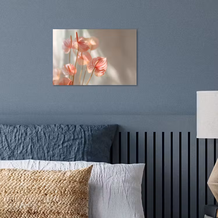 Poster - Bloemen - Stelen - Roze - Schaduw — 3