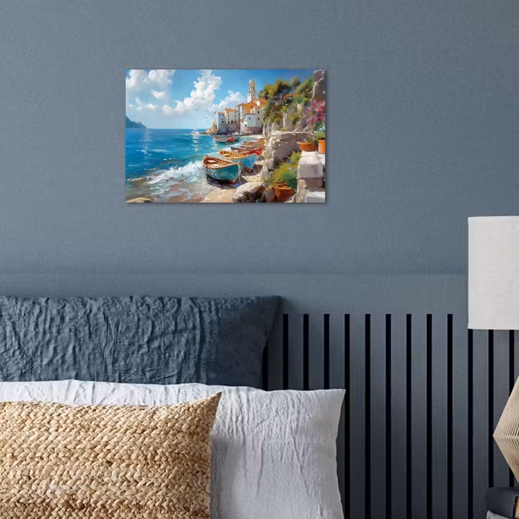 Poster - Boten - Rotsen - Zee - Zon — 3