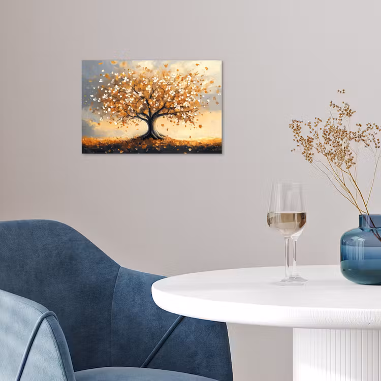 Poster - Herfst - Boom - Oranje - Bladeren - Levensboom - Abstract — 4