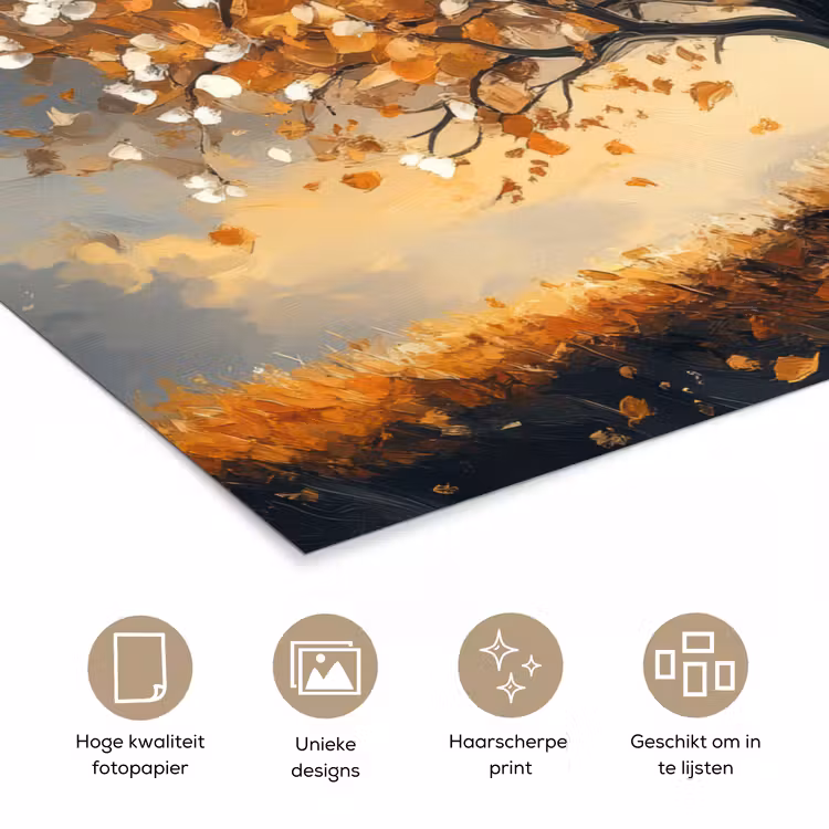 Poster - Herfst - Boom - Oranje - Bladeren - Levensboom - Abstract — 5