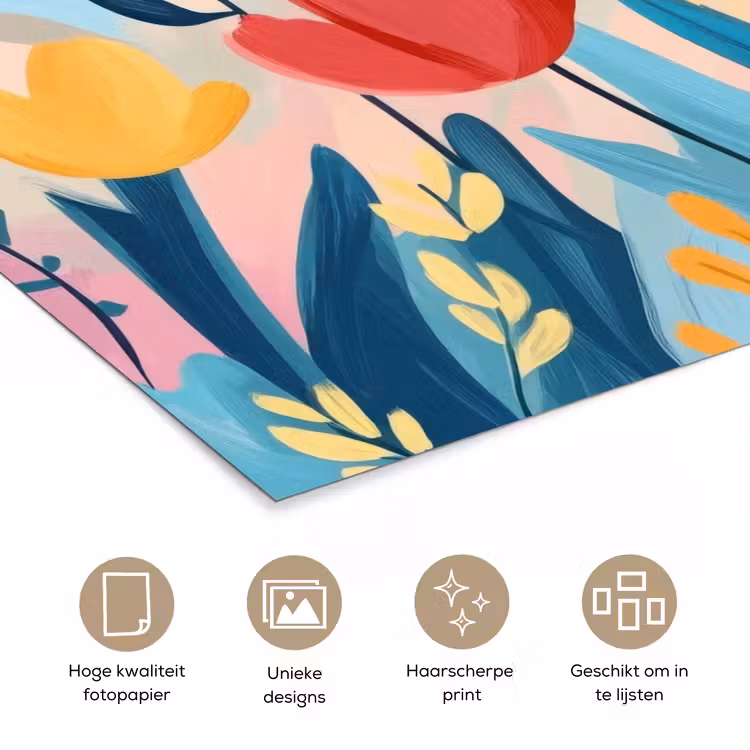 Poster - Illustratie - Bloemen - Kleurrijk — 5