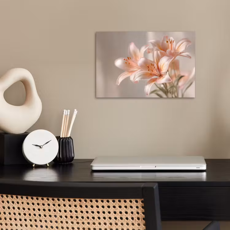 Poster - Lelies - Meeldraden - Roze - Wazig — 2