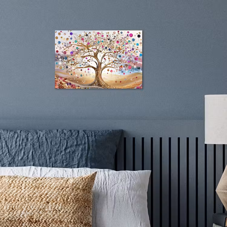 Poster - Levensboom - Goud - Kleurrijk - Abstract - Aesthetic — 3