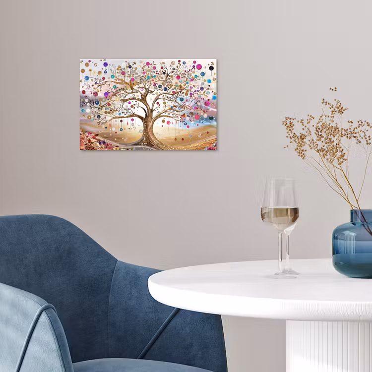 Poster - Levensboom - Goud - Kleurrijk - Abstract - Aesthetic — 4