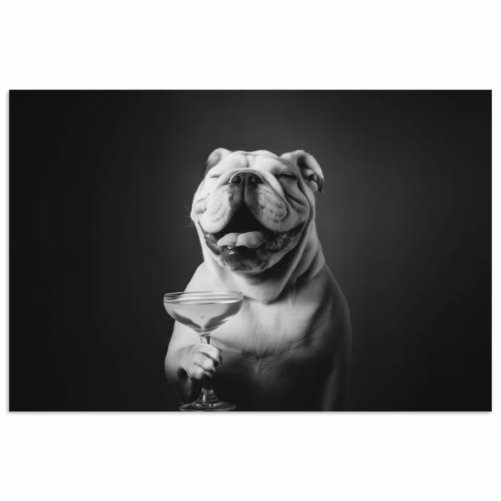 Poster - Buldog - Hond - Glas — 1