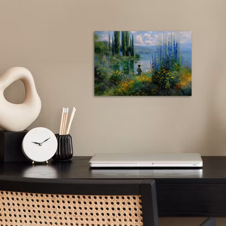 Poster - Bloemen - Meer - Bergen - Groen — 2