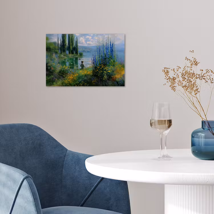 Poster - Bloemen - Meer - Bergen - Groen — 4