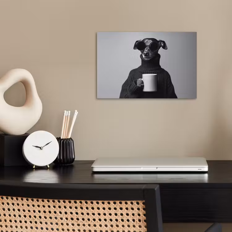 Poster - Coltrui - Hond - Bril - Mok — 2