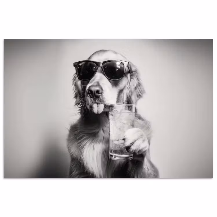 Poster - Golden retriever - Hond - Zonnebril - Gkas — 1