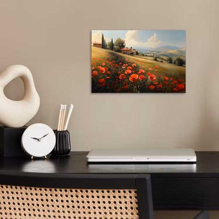 Poster - Klaprozen - Rood - Heuvels - Landschap — 2