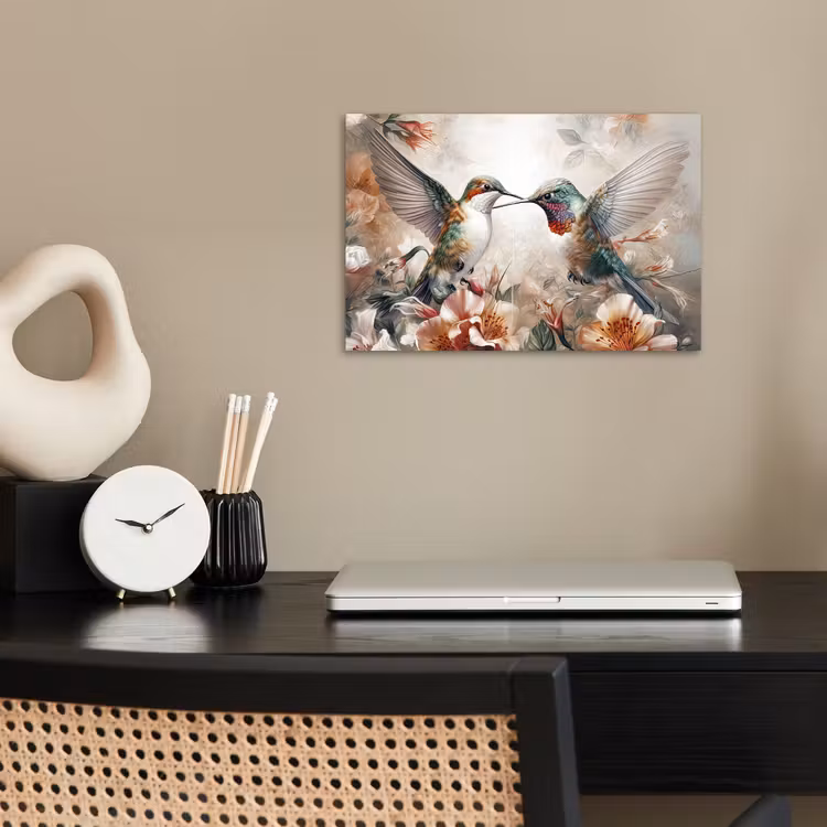 Poster - Kolibrie - Vogels - Bloemen - Natuur — 2