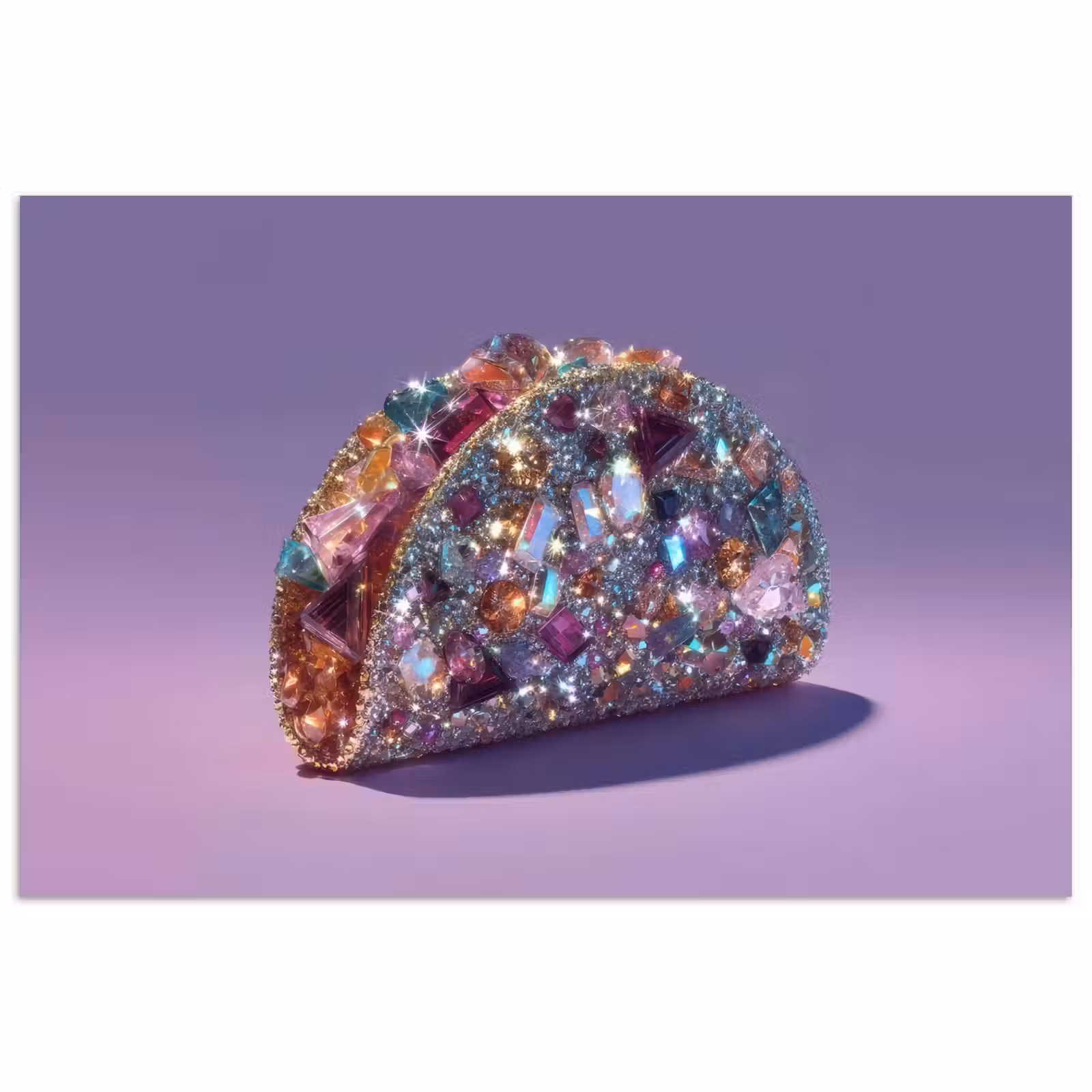 Poster - Edelstenen - Glitters - Paars - Kleurrijk — 1