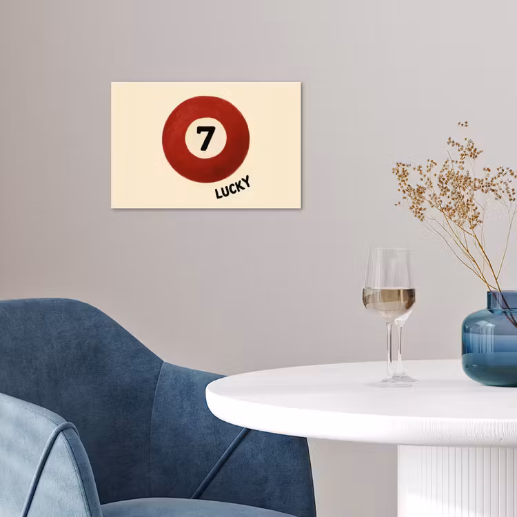 Poster - Cirkel - Zeven - Lucky - Rood — 4