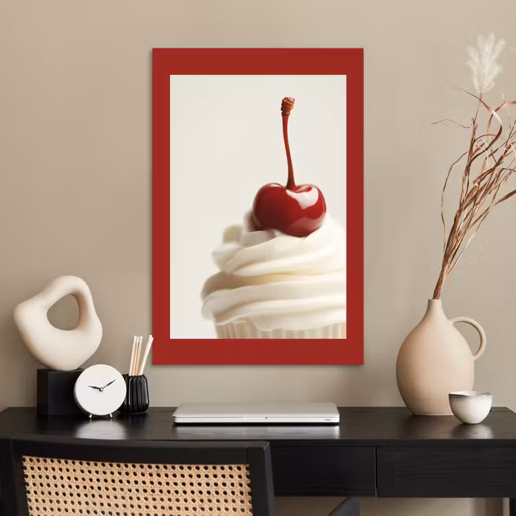 Poster - Cupcake - Kers - Rood — 2