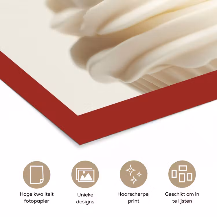 Poster - Cupcake - Kers - Rood — 5