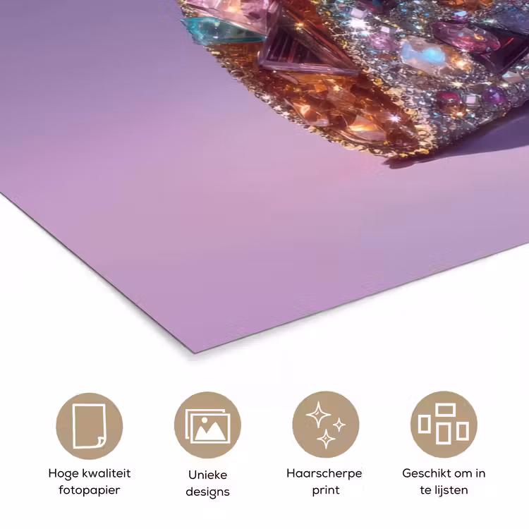 Poster - Edelstenen - Glitters - Paars - Kleurrijk — 5