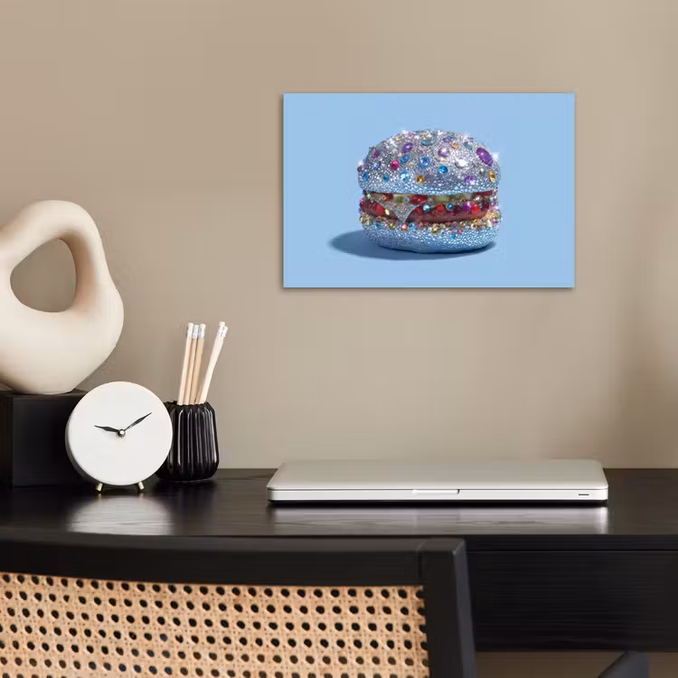 Poster - Glitters - Hamburger - Blauw — 2