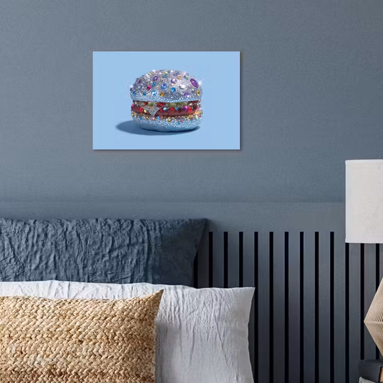 Poster - Glitters - Hamburger - Blauw — 3